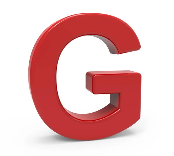 3D czerwoną literą g — Zdjęcie stockowe
