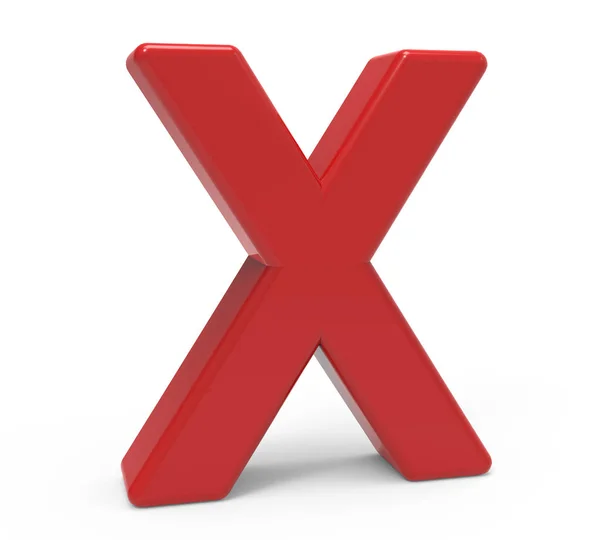 3D Carta Vermelha X — Fotografia de Stock