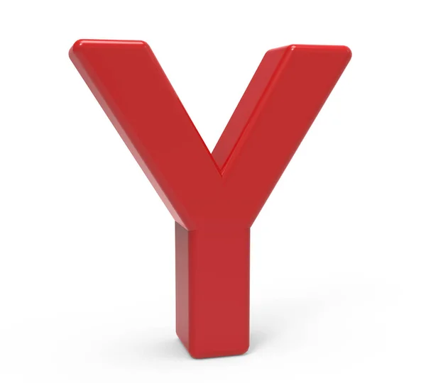 3D-rode letter y — Stockfoto