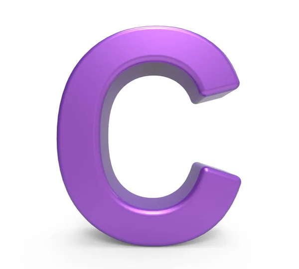 3d violet lettre C — Photo