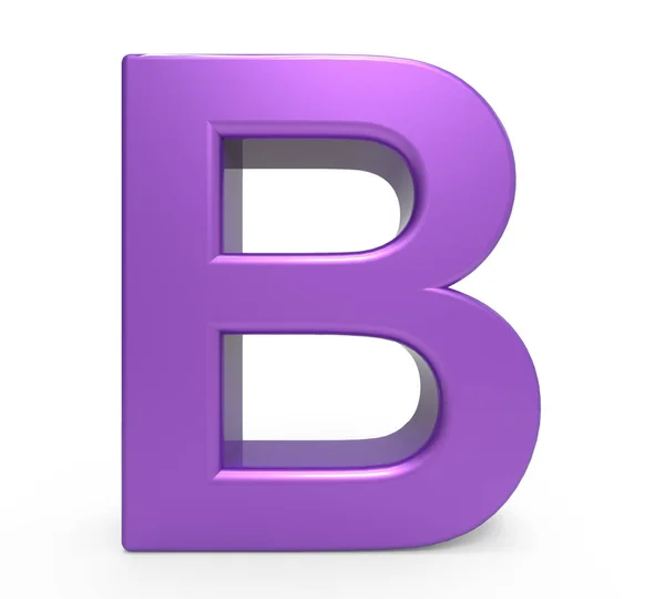 3D fialové písmeno B — Stock fotografie
