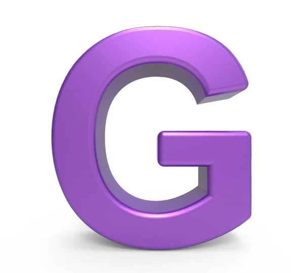 3D-paarse letter G — Stockfoto