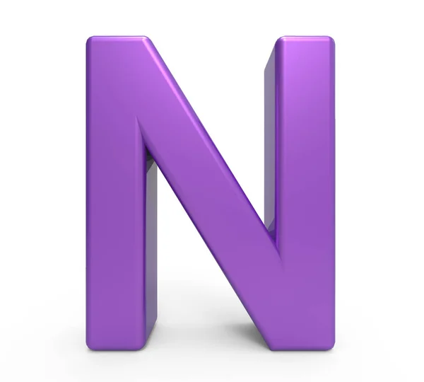 3D-paarse letter N — Stockfoto