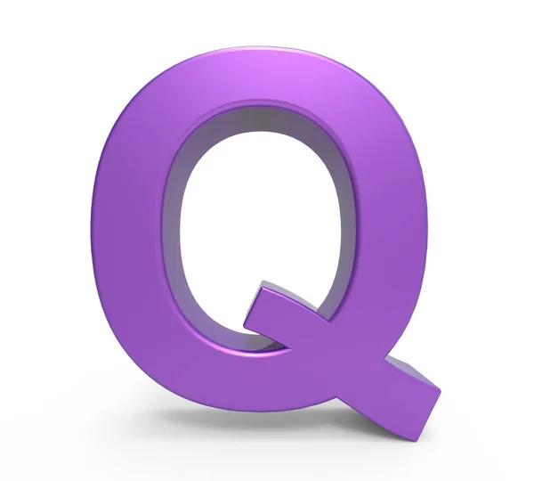 3d purple letter Q — Stock Photo, Image