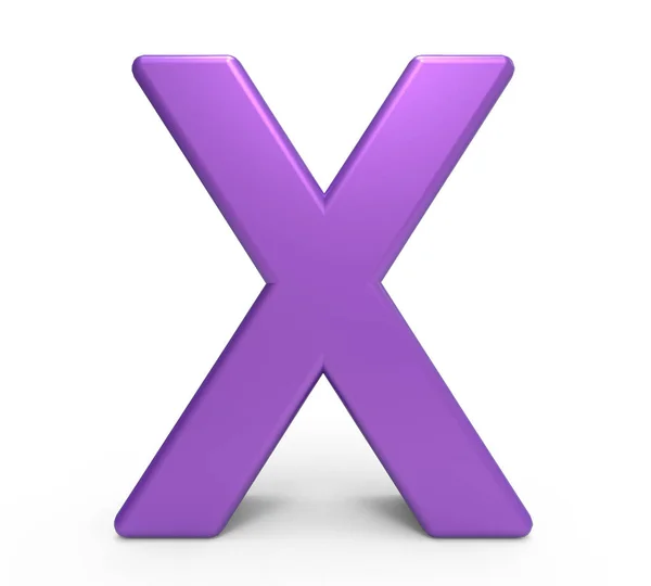 3d viola lettera X — Foto Stock