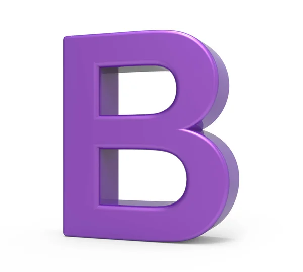 3d фіолетова літера Б — стокове фото
