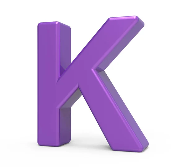 3d purple letter K — Stock Photo, Image