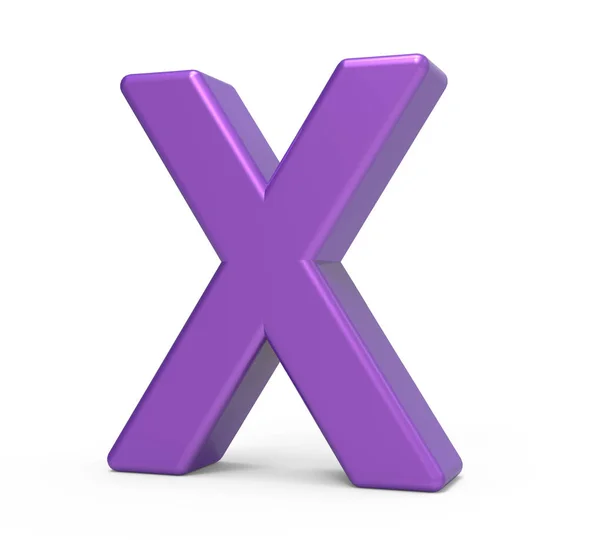 3D-paarse letter X — Stockfoto