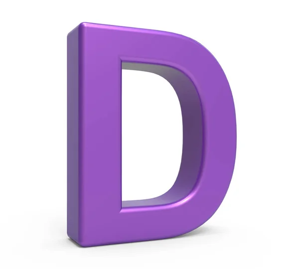 3D πορφυρό γράμμα D — Φωτογραφία Αρχείου
