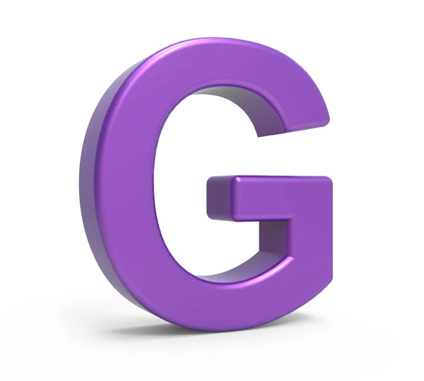 3d violet lettre G — Photo