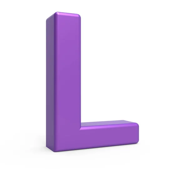 3d purple letter L — Stock Photo, Image
