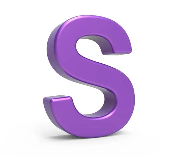 3d purple letter S — Stock Photo, Image