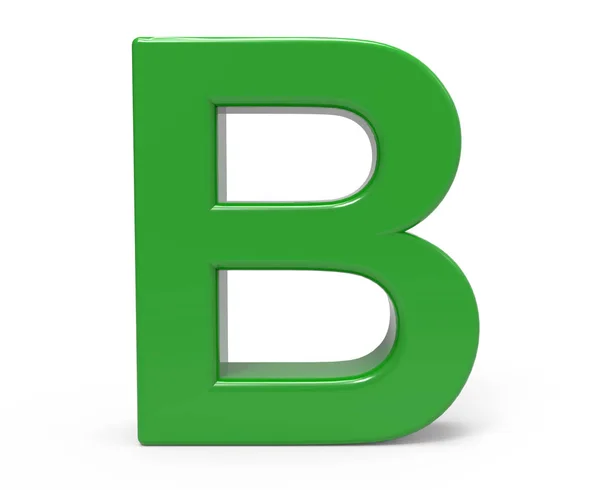 3d green letter B — Stock Photo, Image