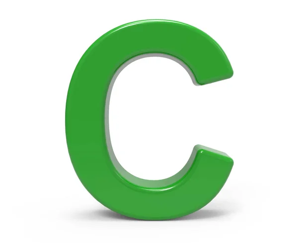 3d green letter C — Stock Photo, Image