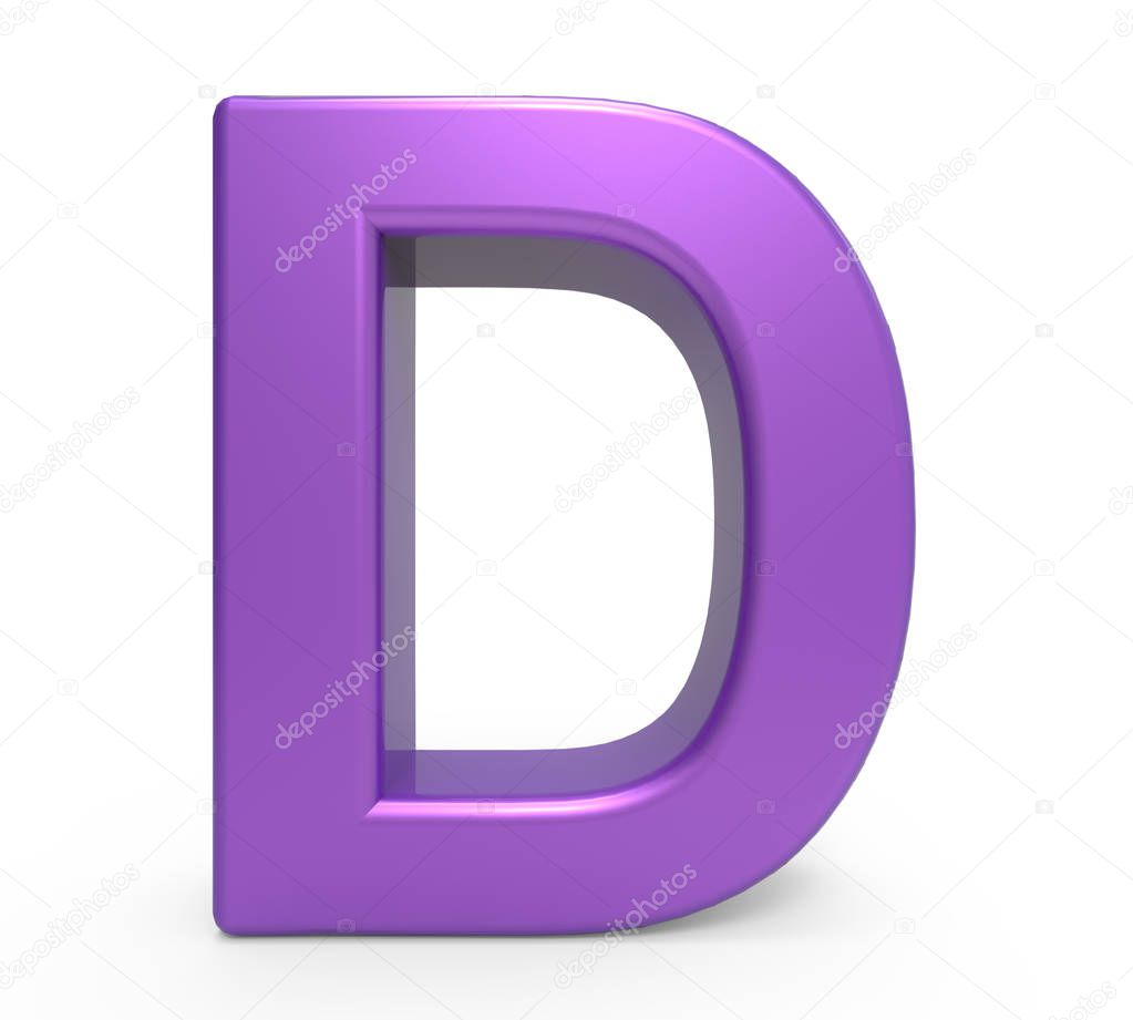 3d purple letter D Stock Photo by ©kchungtw 129757640
