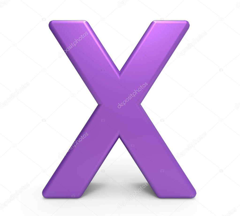 3d purple letter X Stock Photo by ©kchungtw 129757816