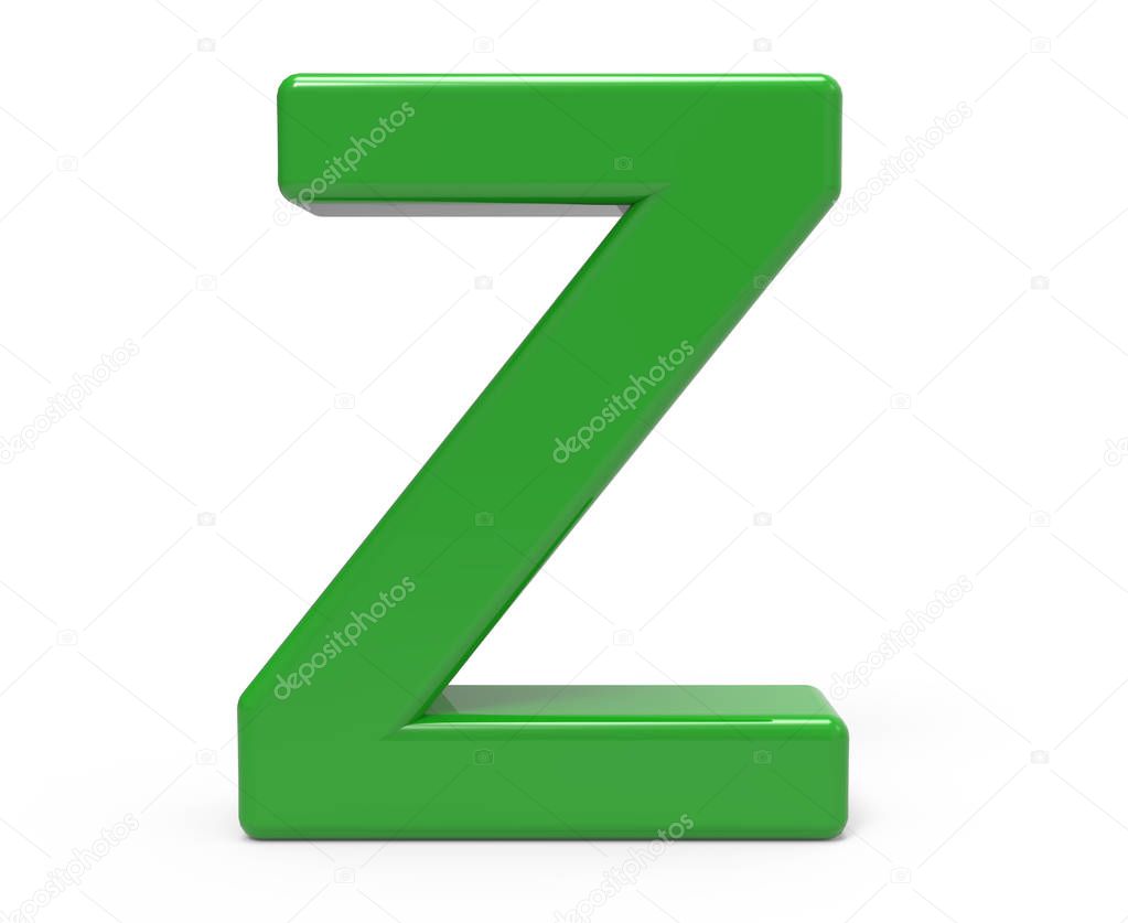 3d green letter Z