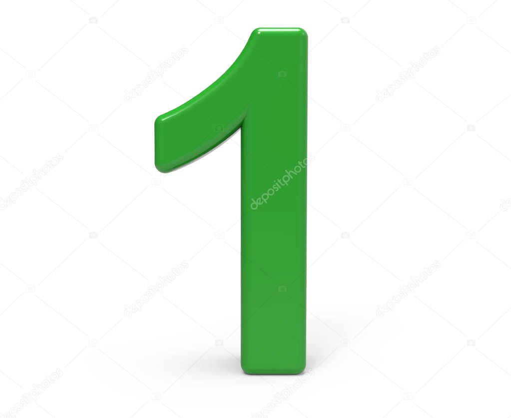3d green number 1 — Stock Photo © kchungtw #129759108