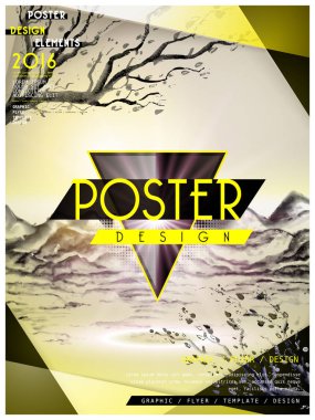 mürekkep resim stili poster 