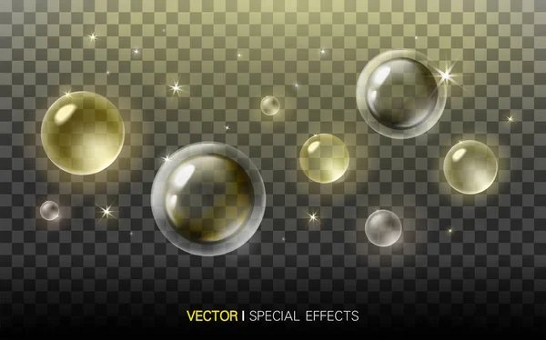 Arany buborék anyag — Stock Vector