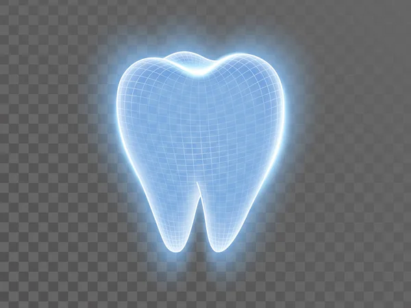 Licht blauwe tand vector — Stockvector