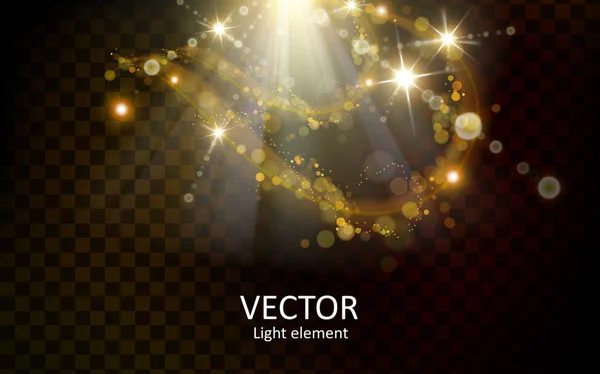 Elemen cahaya abstrak - Stok Vektor