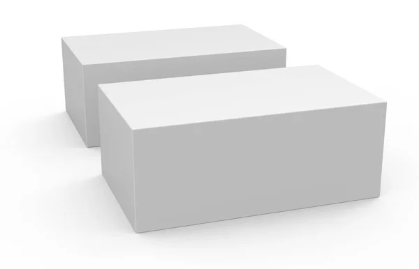 Zwei leere Vorlagenboxen — Stockfoto