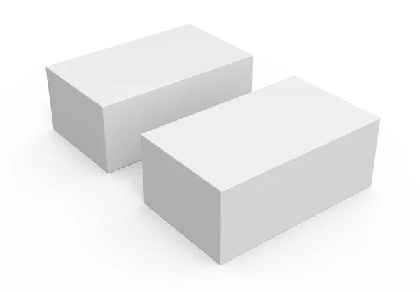 Два пустых шаблона коробки — стоковое фото