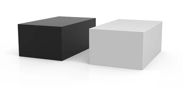 두 개의 빈 서식 파일 상자 — 스톡 사진