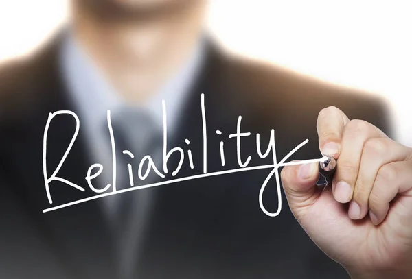 Reliability written by hand — Stock Photo, Image