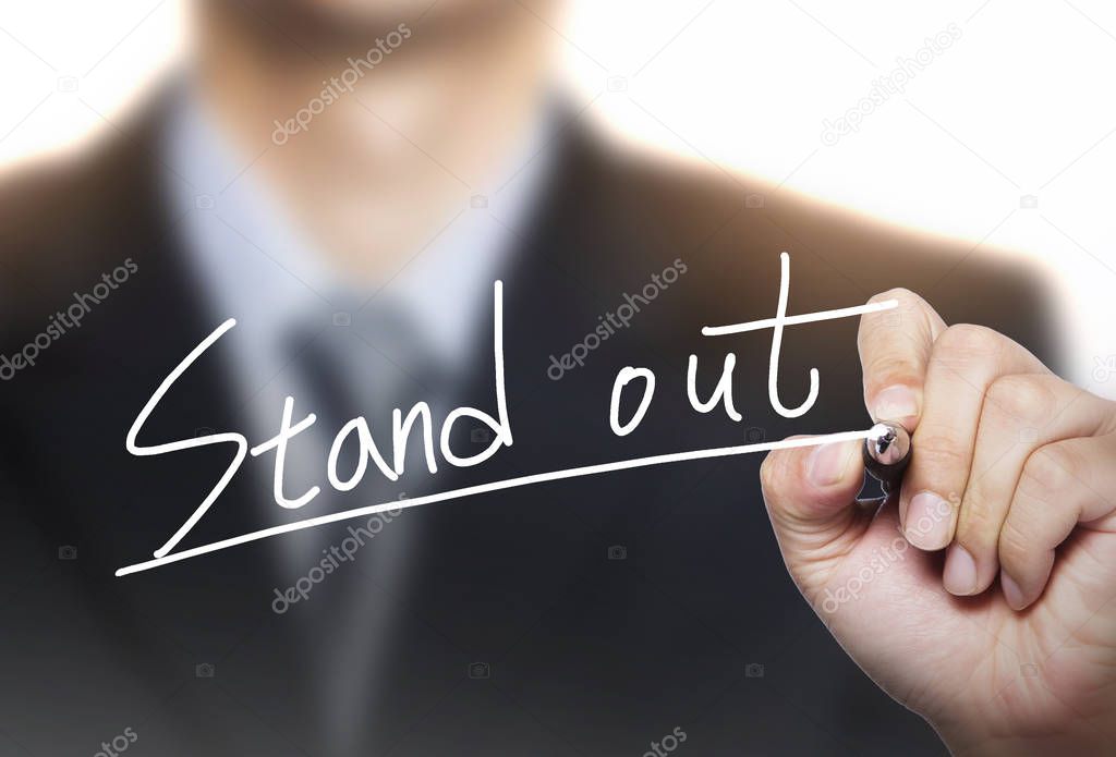 stand out written by hand
