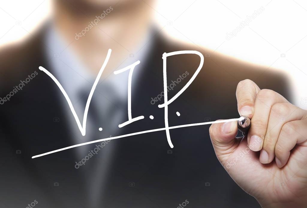 VIP written by hand