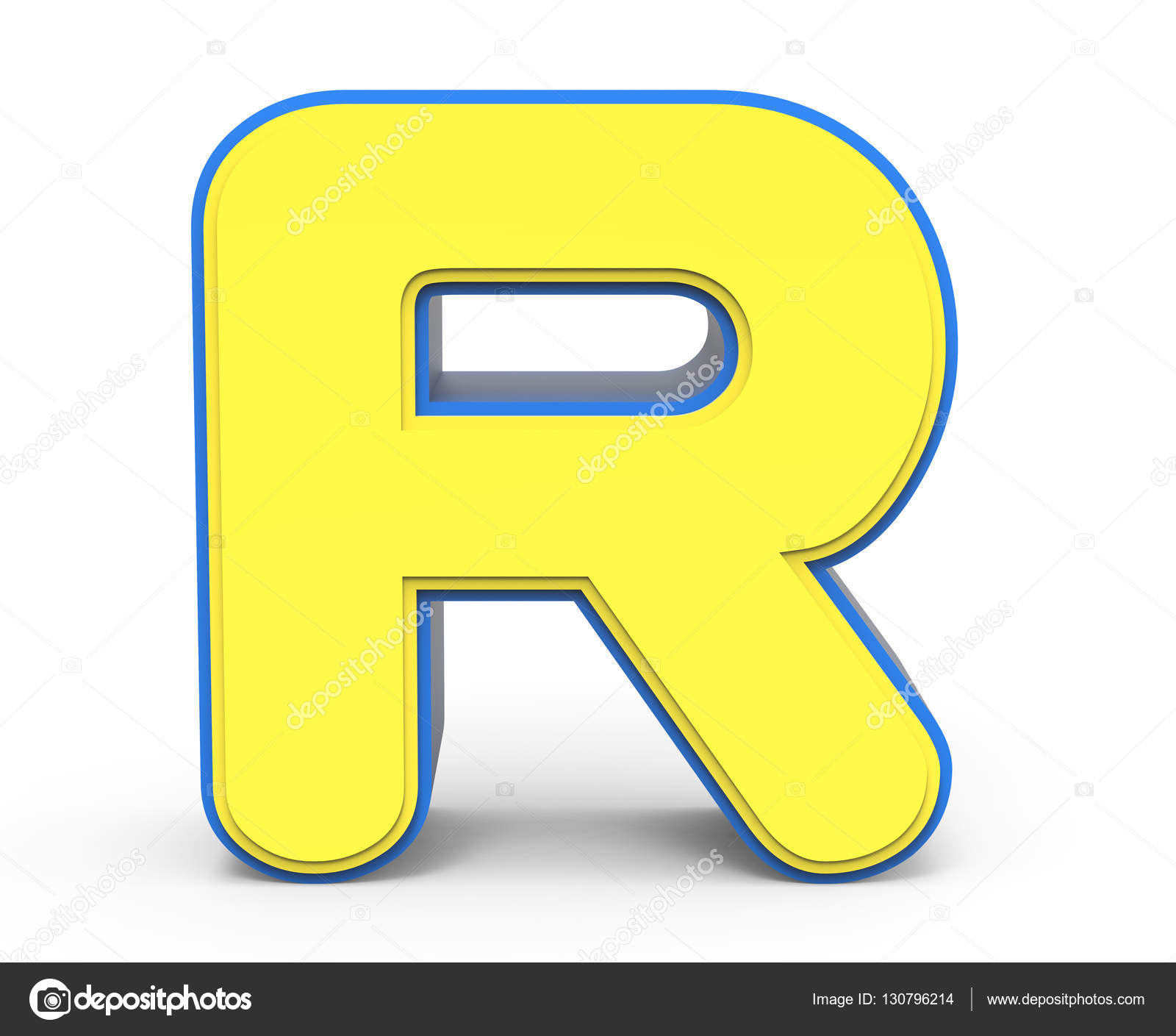 Huruf kuning lucu R — Foto Stok © kchungtw #130796214