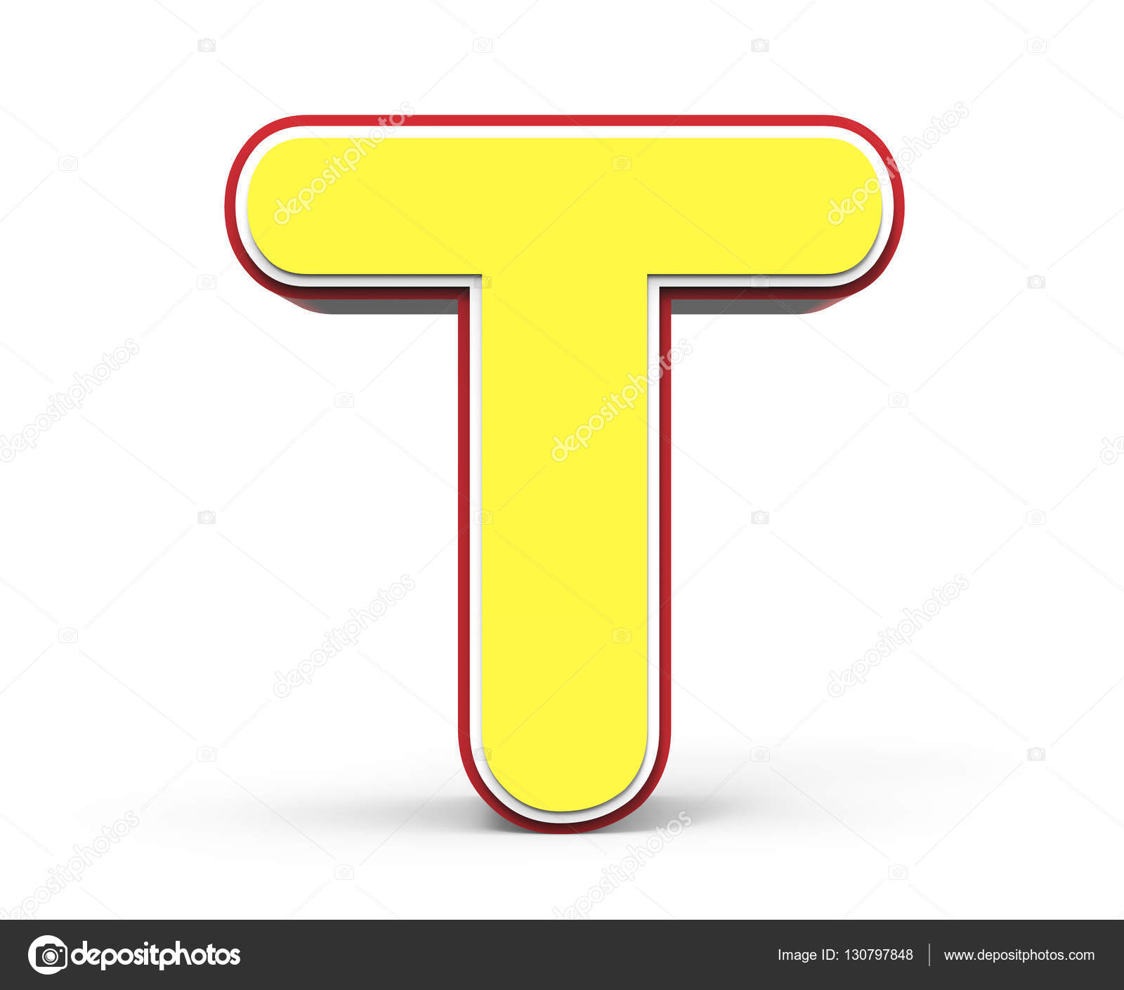 Yellow Font - Letter T Stock Photo, Picture and Royalty Free Image. Image  9194244.