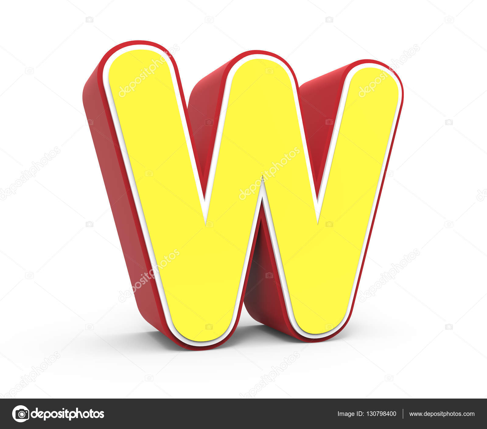 Yellow letter W Stock Photo by ©kchungtw 130798400