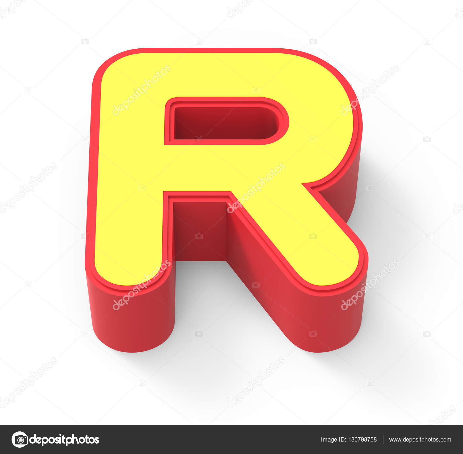 Yellow Letter R Stock Photo Image By C Kchungtw