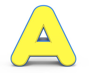 sevimli sarı harf A