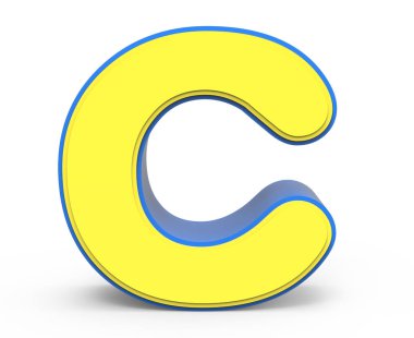 sevimli sarı harf C