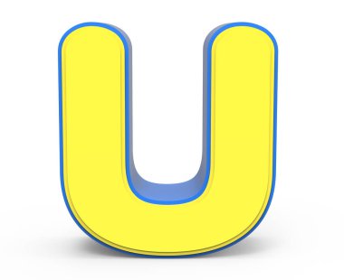 sevimli sarı harf U