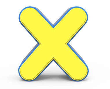 sevimli sarı harf X