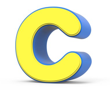 sevimli sarı harf C