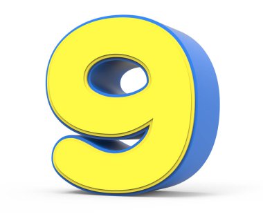 sevimli sarı sayı 9