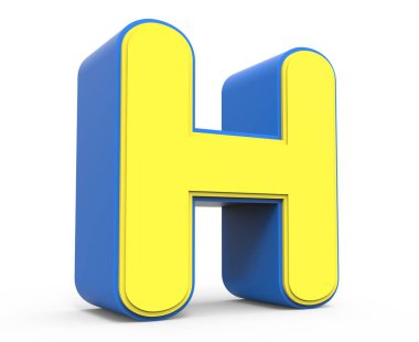 sevimli sarı harf H