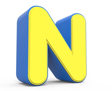 sevimli sarı harf N