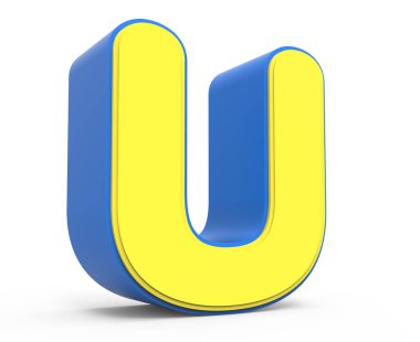 sevimli sarı harf U