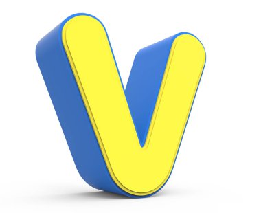 sevimli sarı harf V