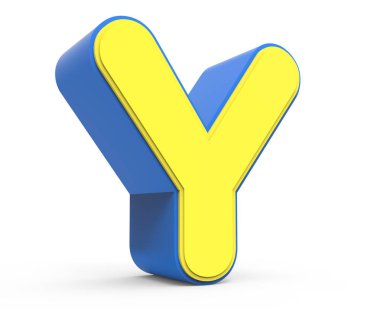 sevimli sarı harf Y