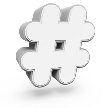 gri hashtag işareti