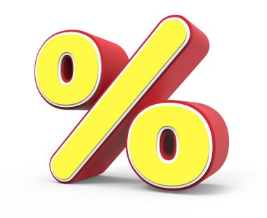 Sarı yüzde işareti