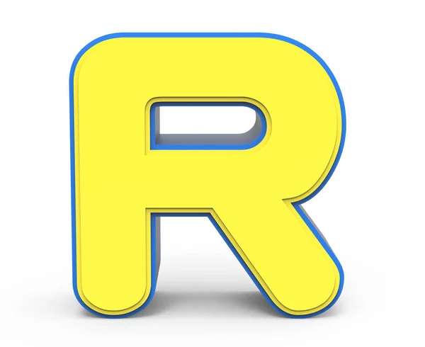 Cute yellow letter R — Stock Photo, Image